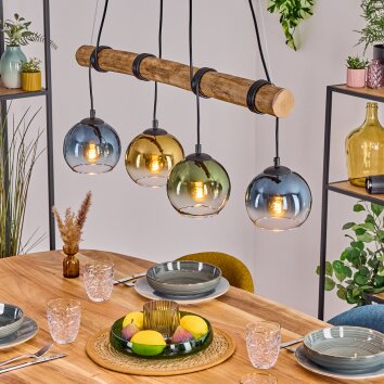 Koyoto Lámparas suspendidas, Luminarias esféricas, Lámparas colgantes Crudo, Negro, 4 luces Koyoto Lámparas suspendidas, Luminarias esféricas, Lámparas colgantes Crudo, Negro, 4 luces