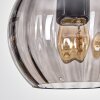 Koyoto Lámparas suspendidas, Luminarias esféricas, Lámparas colgantes Crudo, Negro, 4 luces