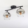 Koyoto Plafones, Luminarias esféricas Cromo, Transparente, Ahumado, 2 luces