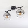 Koyoto Plafones, Luminarias esféricas Transparente, Ahumado, 2 luces