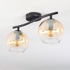 Koyoto Plafones, Luminarias esféricas Colores ámbar, Transparente, 2 luces