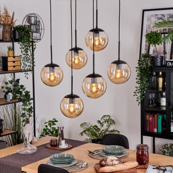 Gastor Lámparas suspendidas, Luminarias esféricas, Lámparas colgantes Negro, 6 luces