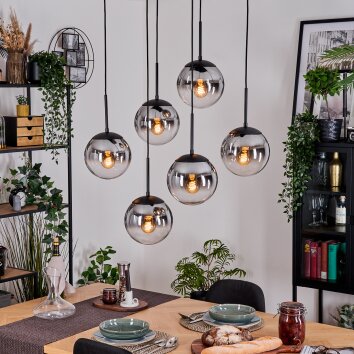 Gastor Lámparas suspendidas, Luminarias esféricas, Lámparas colgantes Negro, 6 luces