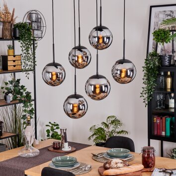 Gastor Lámparas suspendidas, Luminarias esféricas, Lámparas colgantes Negro, 6 luces