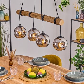 Ripoll Lámparas suspendidas, Luminarias esféricas, Lámparas colgantes Crudo, Negro, 4 luces Ripoll Lámparas suspendidas, Luminarias esféricas, Lámparas colgantes Crudo, Negro, 4 luces