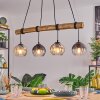 Koyoto Lámparas suspendidas, Luminarias esféricas, Lámparas colgantes Crudo, Negro, 4 luces