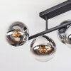 Gastor Plafones, Luminarias esféricas Cromo, Transparente, Ahumado, 5 luces