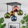 Koyoto Plafones, Luminarias esféricas 37 cm Azul, dorado, Verde, Color cobre, 5 luces