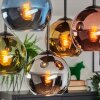 Koyoto Plafones, Luminarias esféricas 37 cm Azul, Cromo, dorado, Verde, Color cobre, Ahumado, 5 luces