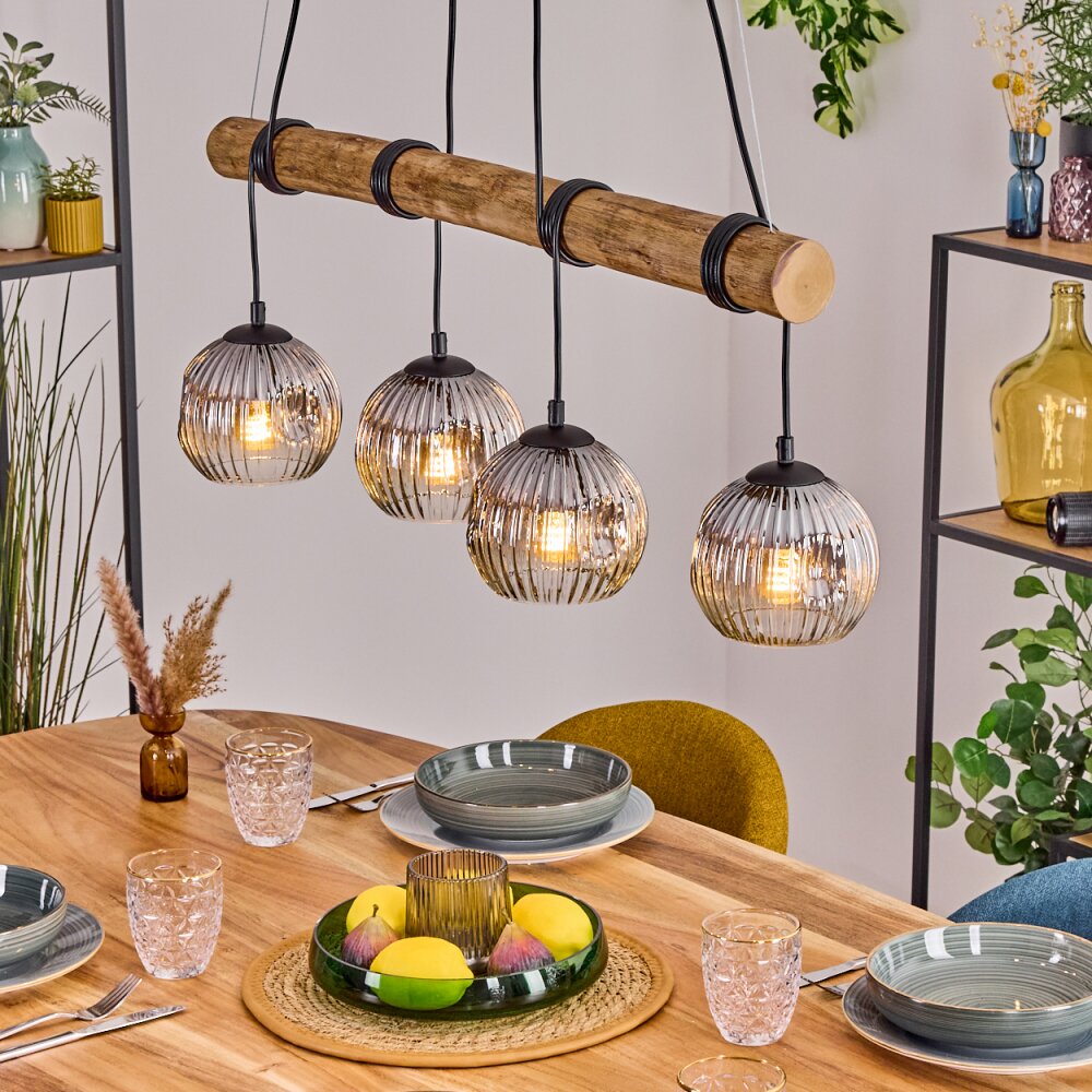 Ripoll Lámparas suspendidas, Luminarias esféricas, Lámparas colgantes Crudo, Negro, 4 luces main product photo