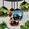 Koyoto Plafones, Luminarias esféricas Azul, dorado, Verde, Color cobre, 5 luces
