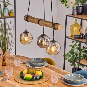 Ripoll Lámparas suspendidas, Luminarias esféricas, Lámparas colgantes Crudo, Negro, 3 luces Ripoll Lámparas suspendidas, Luminarias esféricas, Lámparas colgantes Crudo, Negro, 3 luces