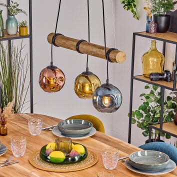 Ripoll Lámparas suspendidas, Luminarias esféricas, Lámparas colgantes Crudo, Negro, 3 luces Ripoll Lámparas suspendidas, Luminarias esféricas, Lámparas colgantes Crudo, Negro, 3 luces