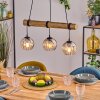 Koyoto Lámparas suspendidas, Luminarias esféricas, Lámparas colgantes Crudo, Negro, 3 luces