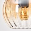 Koyoto Lámparas suspendidas, Luminarias esféricas, Lámparas colgantes Crudo, Negro, 3 luces