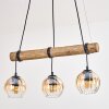 Koyoto Lámparas suspendidas, Luminarias esféricas, Lámparas colgantes Crudo, Negro, 3 luces