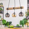 Koyoto Lámparas suspendidas, Luminarias esféricas, Lámparas colgantes Crudo, Negro, 3 luces