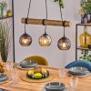 Koyoto Lámparas suspendidas, Luminarias esféricas, Lámparas colgantes Crudo, Negro, 3 luces