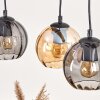 Koyoto Lámparas suspendidas, Luminarias esféricas, Lámparas colgantes Crudo, Negro, 3 luces