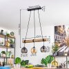 Koyoto Lámparas suspendidas, Luminarias esféricas, Lámparas colgantes Crudo, Negro, 3 luces