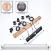 Koyoto Lámparas suspendidas, Luminarias esféricas, Lámparas colgantes Crudo, Negro, 3 luces