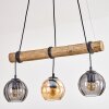 Koyoto Lámparas suspendidas, Luminarias esféricas, Lámparas colgantes Crudo, Negro, 3 luces