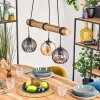 Koyoto Lámparas suspendidas, Luminarias esféricas, Lámparas colgantes Crudo, Negro, 3 luces