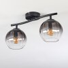 Koyoto Plafones, Luminarias esféricas Transparente, Ahumado, 2 luces