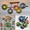Gastor Plafones, Luminarias esféricas Azul, Verde, Color cobre, 5 luces