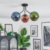 Koyoto Plafones, Luminarias esféricas 42 cm Azul, Verde, Color cobre, 3 luces