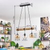 Koyoto Lámparas suspendidas, Luminarias esféricas, Lámparas colgantes Crudo, Negro, 3 luces