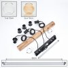 Koyoto Lámparas suspendidas, Luminarias esféricas, Lámparas colgantes Crudo, Negro, 3 luces