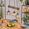 Koyoto Lámparas suspendidas, Luminarias esféricas, Lámparas colgantes Crudo, Negro, 3 luces