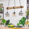 Koyoto Lámparas suspendidas, Luminarias esféricas, Lámparas colgantes Crudo, Negro, 3 luces