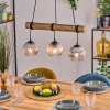 Koyoto Lámparas suspendidas, Luminarias esféricas, Lámparas colgantes Crudo, Negro, 3 luces