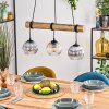 Koyoto Lámparas suspendidas, Luminarias esféricas, Lámparas colgantes Crudo, Negro, 3 luces