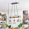 Koyoto Lámparas suspendidas, Luminarias esféricas, Lámparas colgantes Crudo, Negro, 3 luces