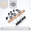 Koyoto Lámparas suspendidas, Luminarias esféricas, Lámparas colgantes Crudo, Negro, 3 luces