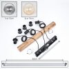 Koyoto Lámparas suspendidas, Luminarias esféricas, Lámparas colgantes Crudo, Negro, 3 luces