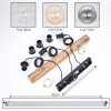 Koyoto Lámparas suspendidas, Luminarias esféricas, Lámparas colgantes Crudo, Negro, 3 luces