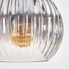 Koyoto Lámparas suspendidas, Luminarias esféricas, Lámparas colgantes Crudo, Negro, 3 luces