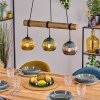 Koyoto Lámparas suspendidas, Luminarias esféricas, Lámparas colgantes Crudo, Negro, 3 luces