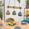 Koyoto Lámparas suspendidas, Luminarias esféricas, Lámparas colgantes Crudo, Negro, 3 luces