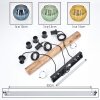 Koyoto Lámparas suspendidas, Luminarias esféricas, Lámparas colgantes Crudo, Negro, 3 luces