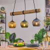 Koyoto Lámparas suspendidas, Luminarias esféricas, Lámparas colgantes Crudo, Negro, 3 luces