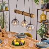 Koyoto Lámparas suspendidas, Luminarias esféricas, Lámparas colgantes Crudo, Negro, 3 luces