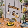 Koyoto Lámparas suspendidas, Luminarias esféricas, Lámparas colgantes Crudo, Negro, 3 luces