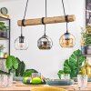 Koyoto Lámparas suspendidas, Luminarias esféricas, Lámparas colgantes Crudo, Negro, 3 luces