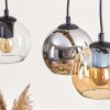 Koyoto Lámparas suspendidas, Luminarias esféricas, Lámparas colgantes Crudo, Negro, 3 luces
