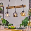 Koyoto Lámparas suspendidas, Luminarias esféricas, Lámparas colgantes Crudo, Negro, 3 luces